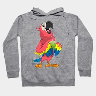 Parrot & Coconut with Drinking straw Hoodie